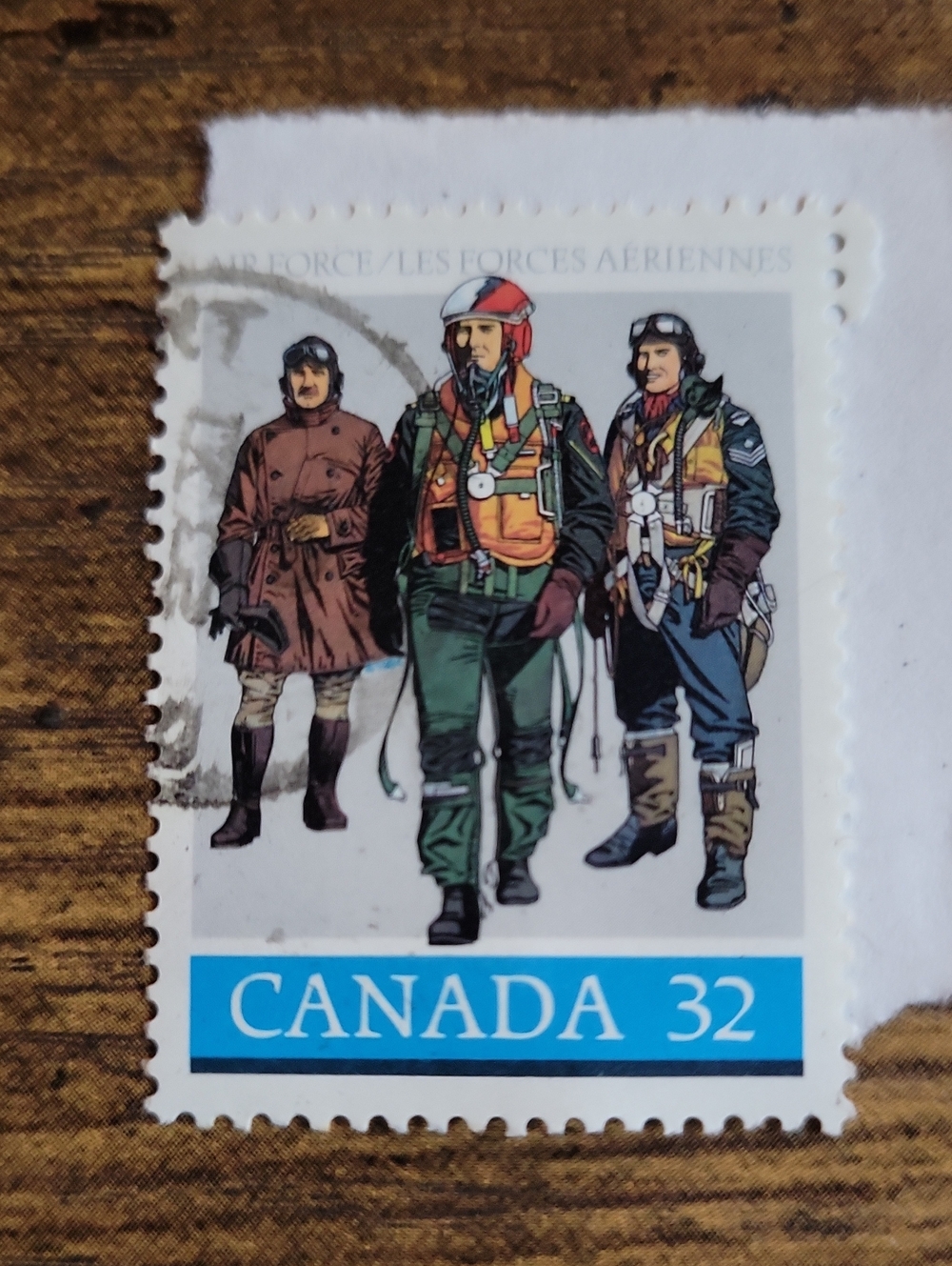 Canada 32 Vintage Aviation Stamp Art Print - Multicolor